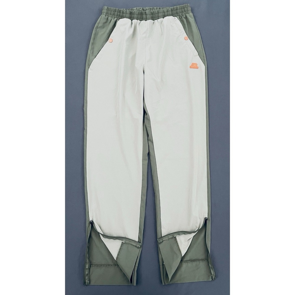 New Balance‎ Mens Size Large Green Tan Logo All Motion Lined Joggers Track Pants